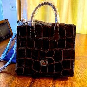 Dooney & Bourke ‘Janine’ Crocodile Embossed Satchel NWT - Contemporary Classic